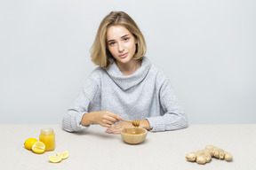 L'automne est sur le point de rester en bonne santé et de prendre soin de