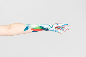 Painted female hand