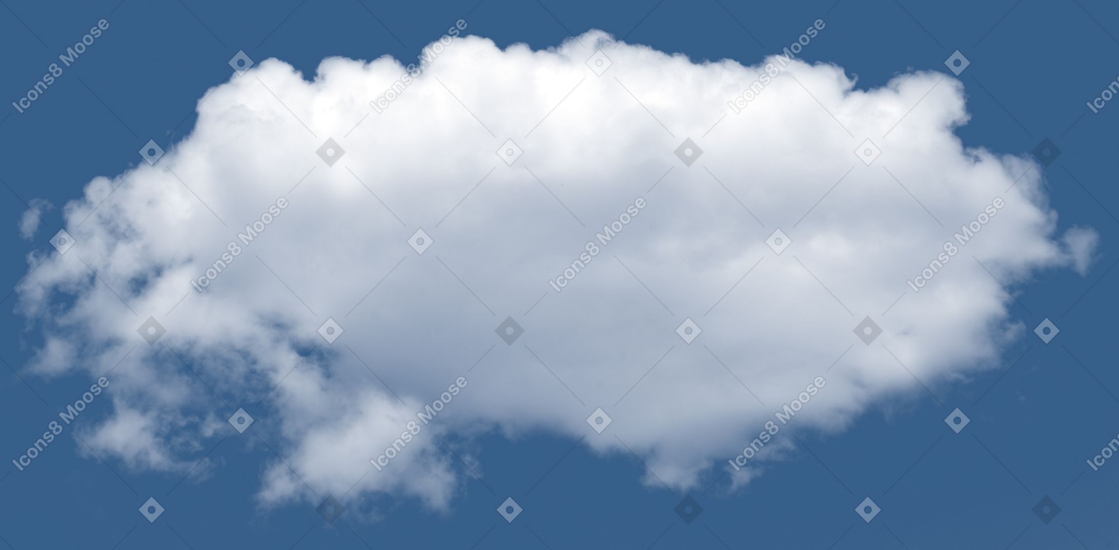 青い空に 1 つの雲