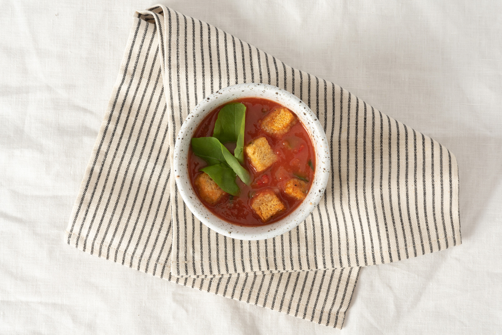 Tasty and refreshing gazpacho is the best choice for a hot summer day
