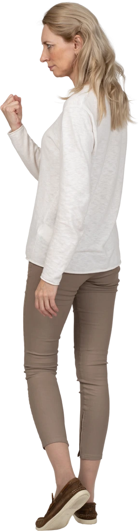 Woman in casual clothes standing