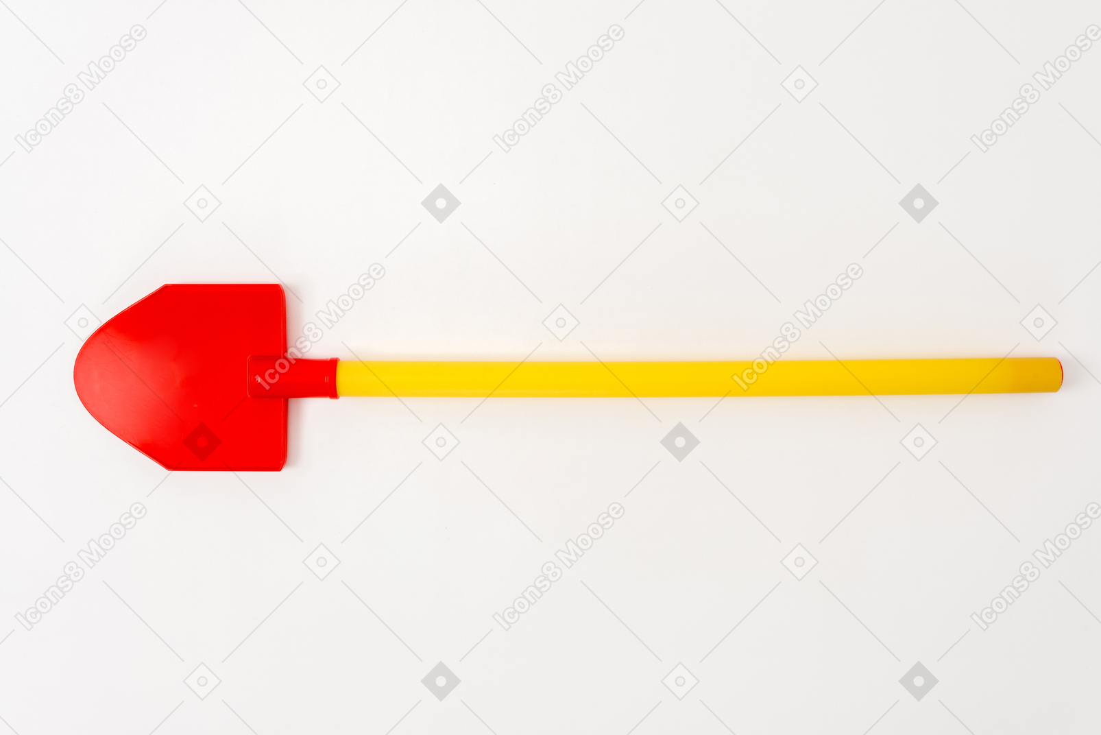Colourful shovel on white background