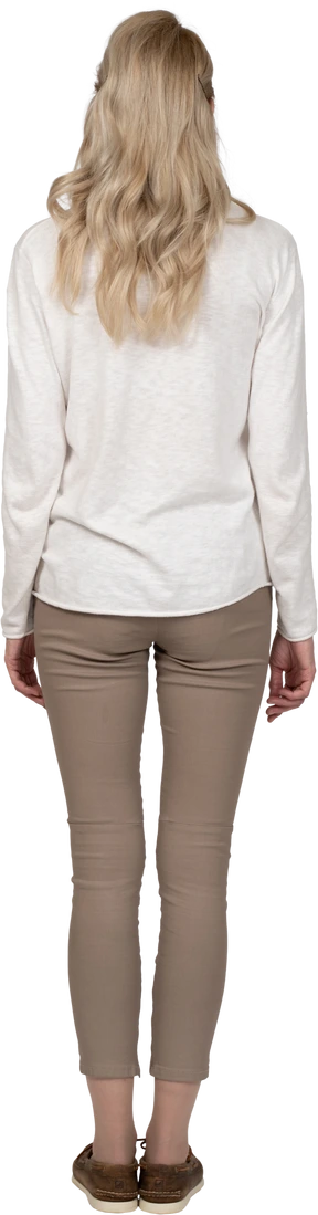 Woman in casual clothes standing