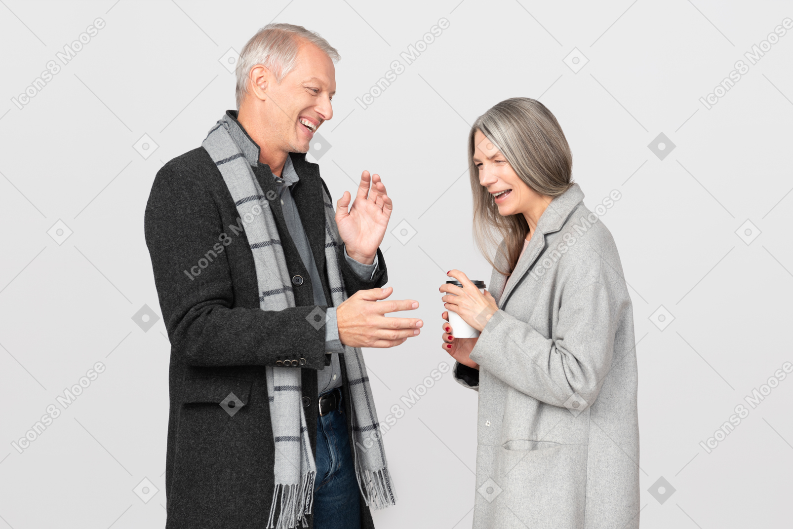 Mature couple laughing