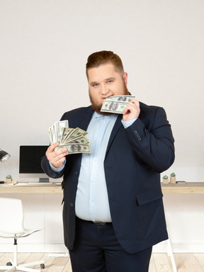 Businessman addicted to money