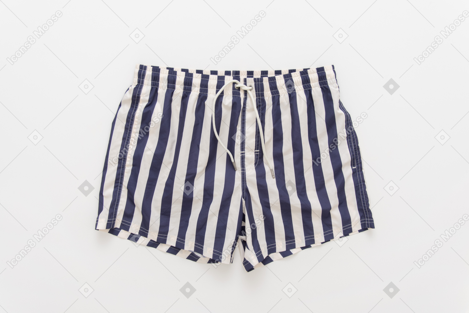 Blue and white man's striped shorts