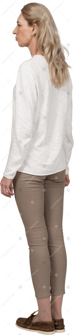 Woman in casual clothes standing