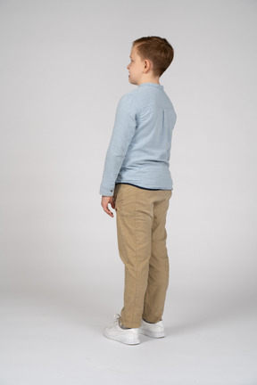 Rear view of boy