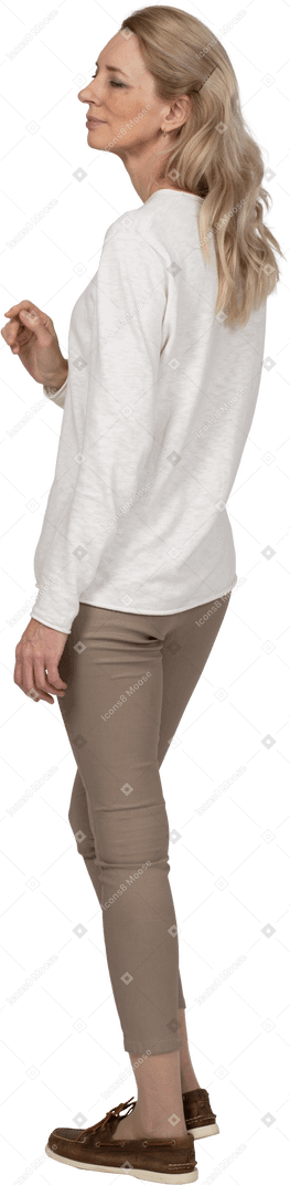 Woman in casual clothes standing