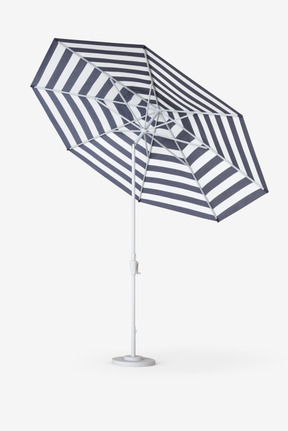 Black and white umbrella on white background