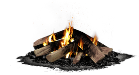 Brennendes lagerfeuer