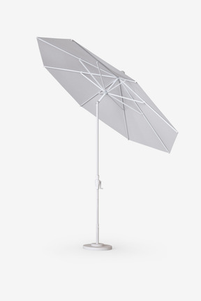 Black and white umbrella on white background