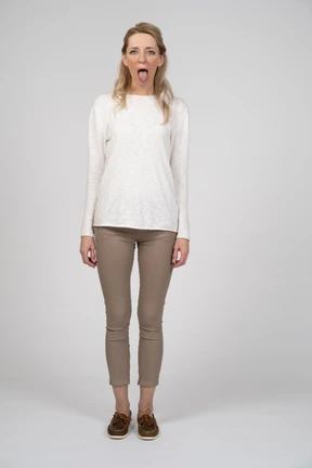 Woman in casual clothes standing