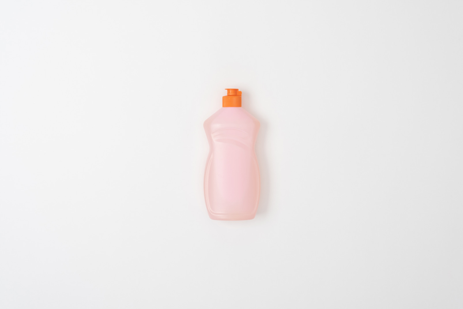 Pink bottle with orange cap