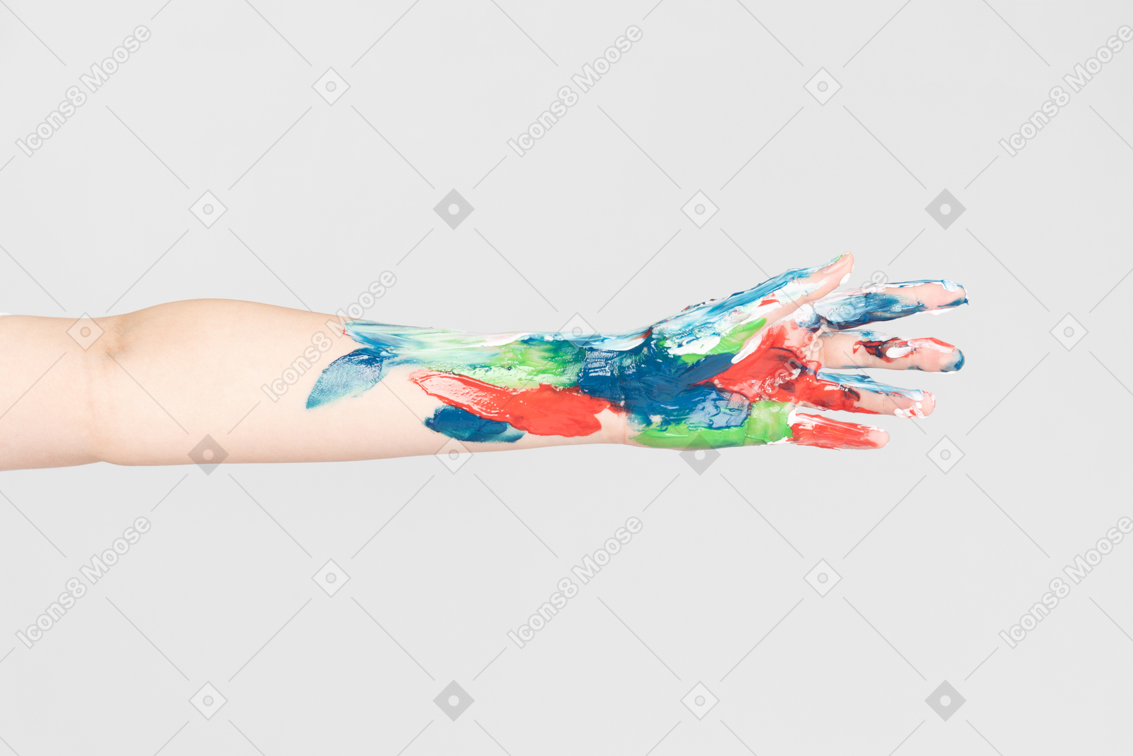Painted female hand