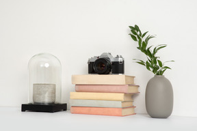 Candle under glass cover