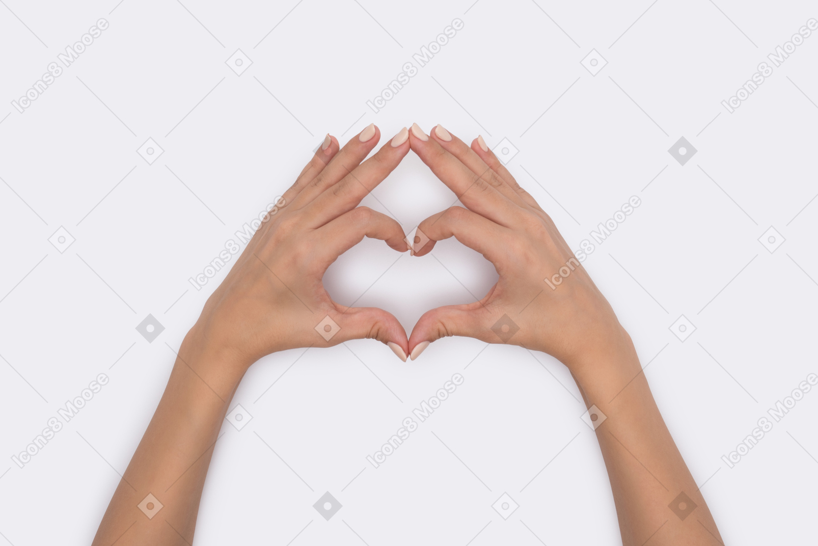Heart shape made by fingers