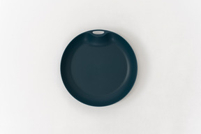 Blue plate on a white background
