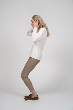 Woman in casual clothes standing