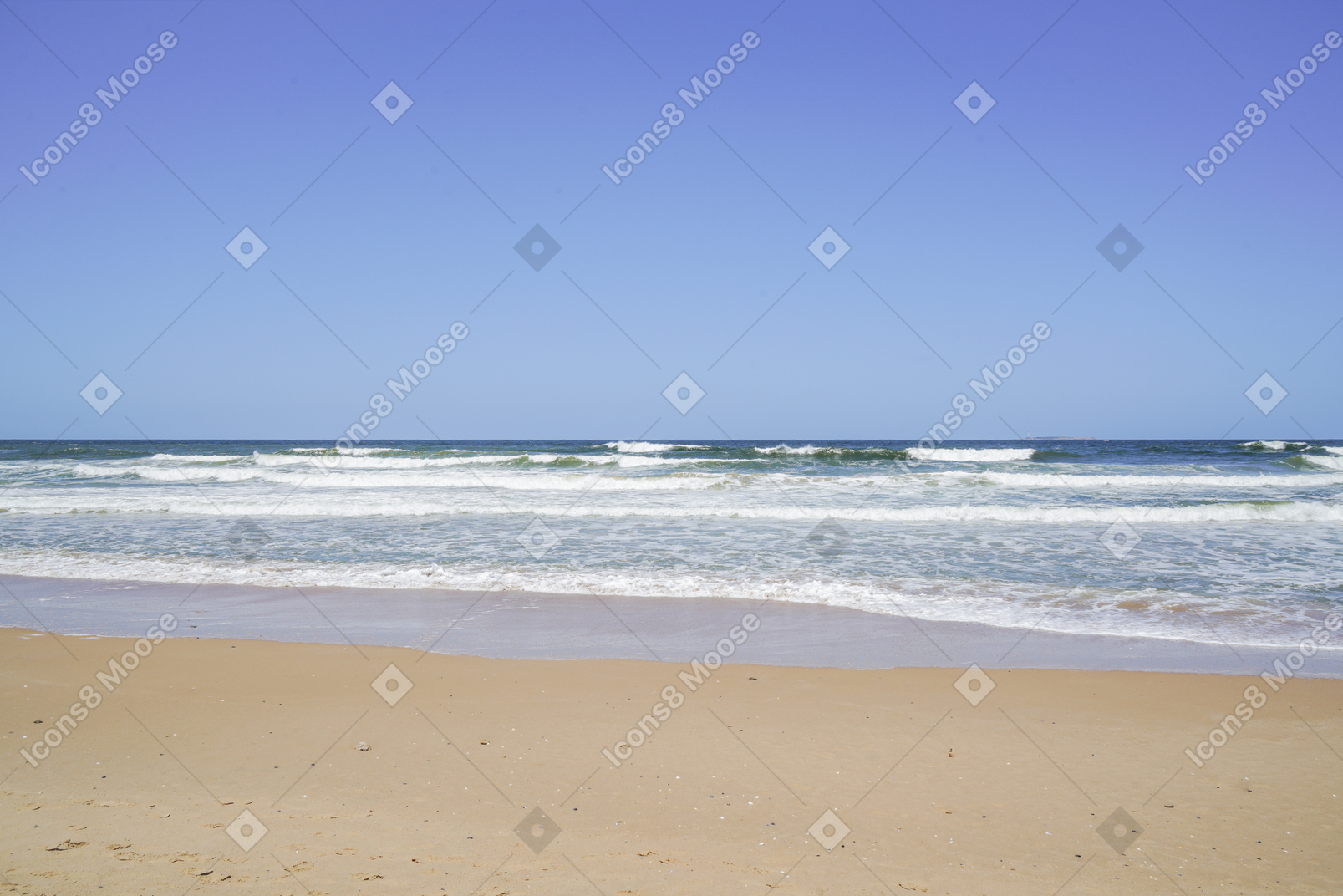 Vue sur la plage captivante