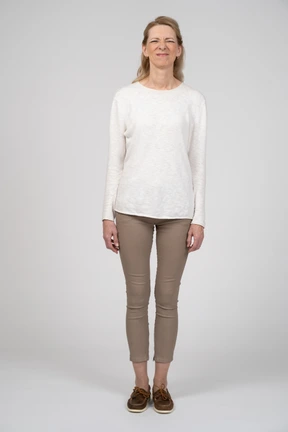 Woman in casual clothes standing