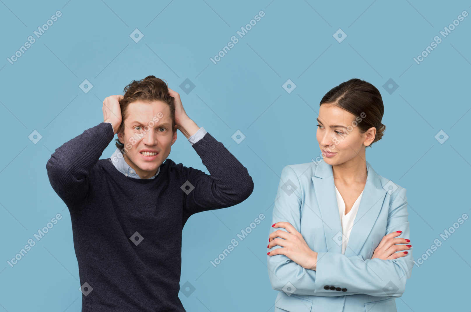Annoyed young man unable to hide his feelings