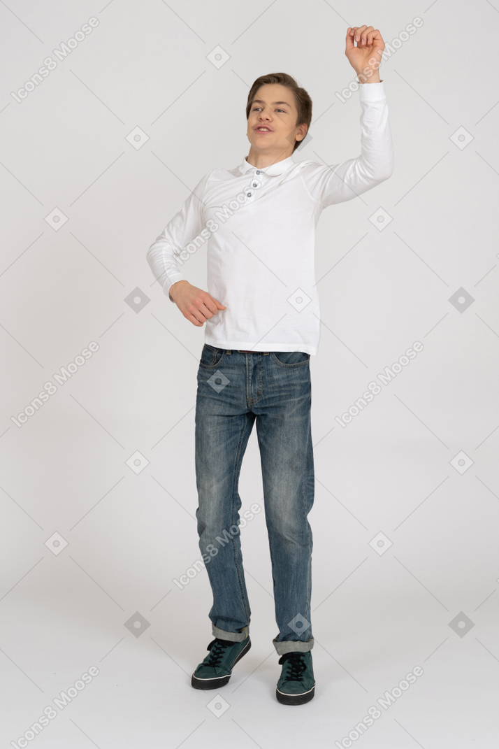 Young man in casul clothes standing