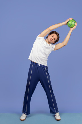 Practicando para pruebas de voleibol