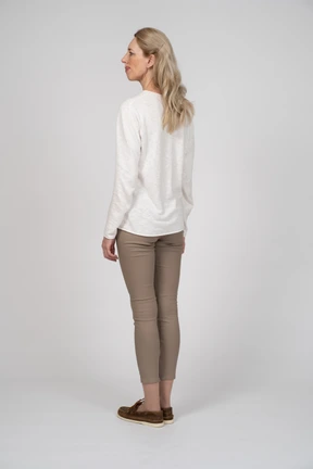 Woman in casual clothes standing