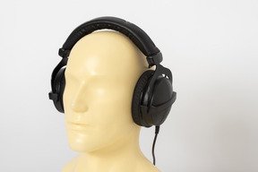 Headphones on a mannequin head