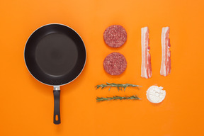 Galette hamburger avant la cuisson