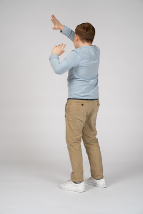 Back view of a boy
