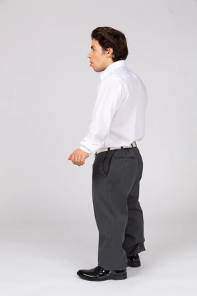Man preparing to fight