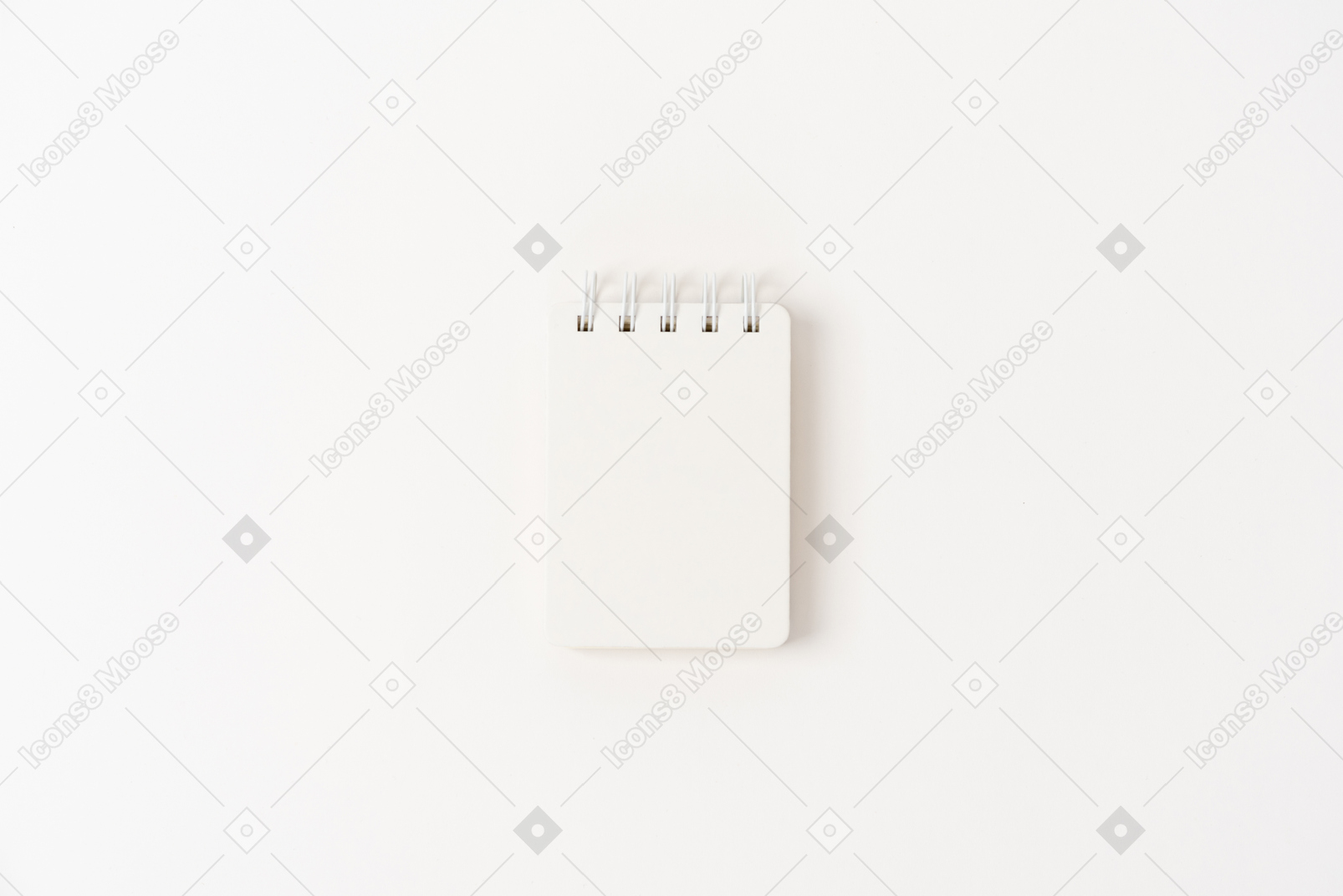 Open white notebook
