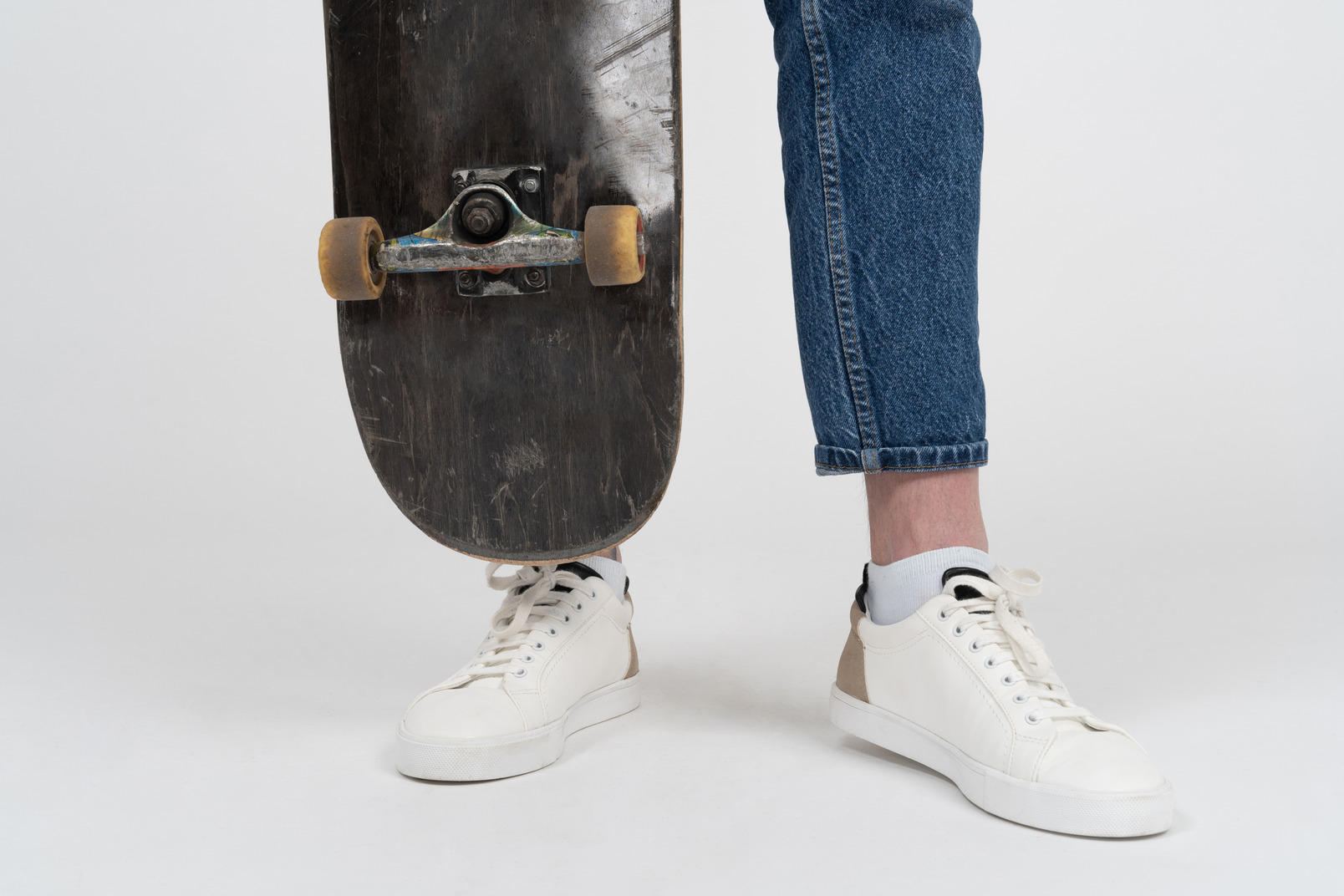 Legs and skateboard