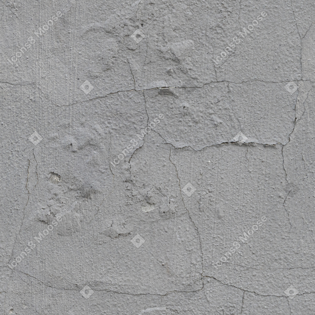 Muro di intonaco screpolato grigio