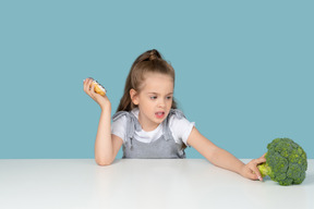 Broccoli or doughnut? are you serious?