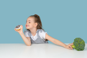 Brokkoli oder krapfen? sind sie im ernst?