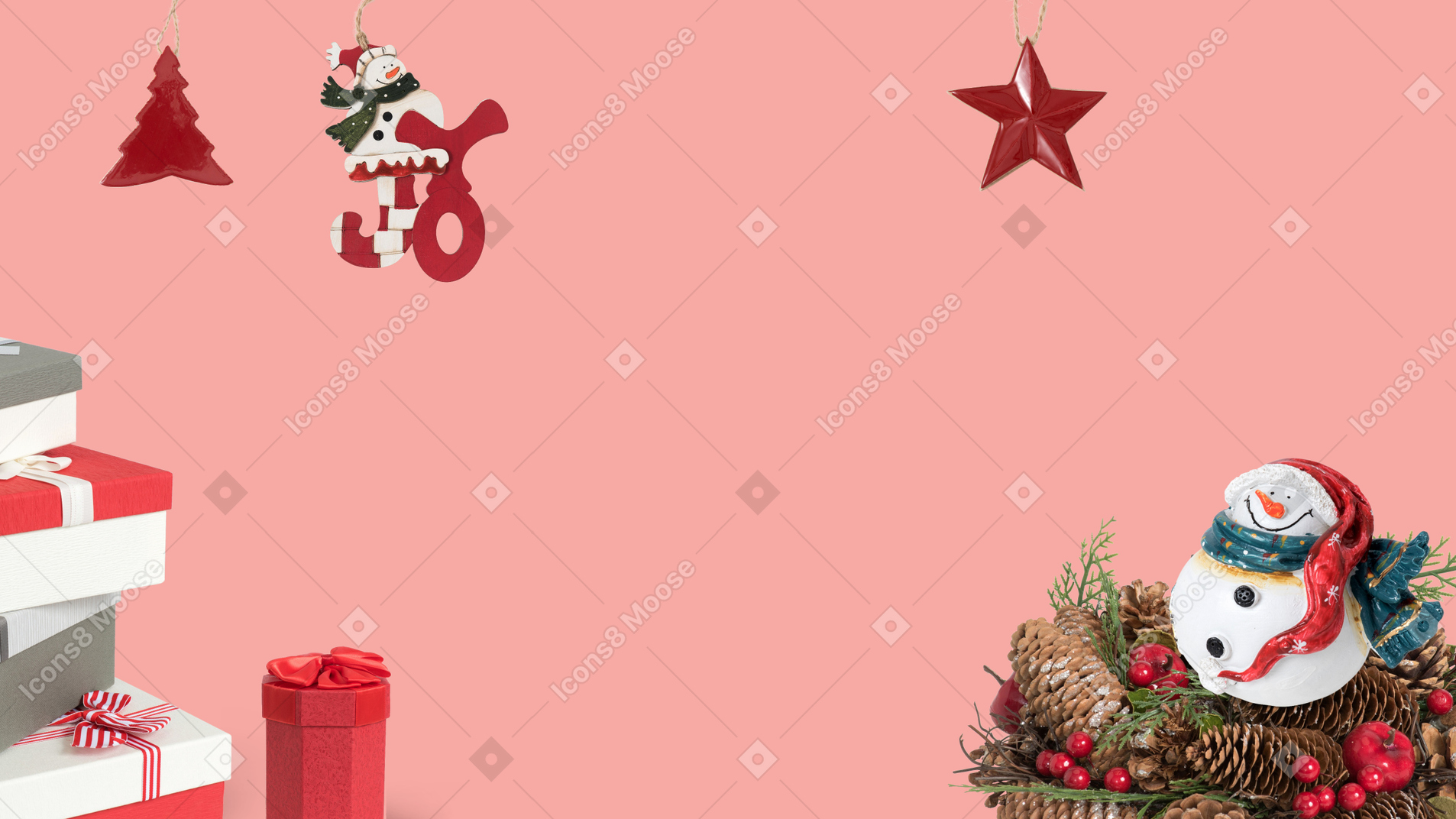 Weihnachtsgeschenke und dekorationen