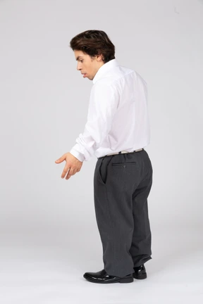 Disappointed man looking down