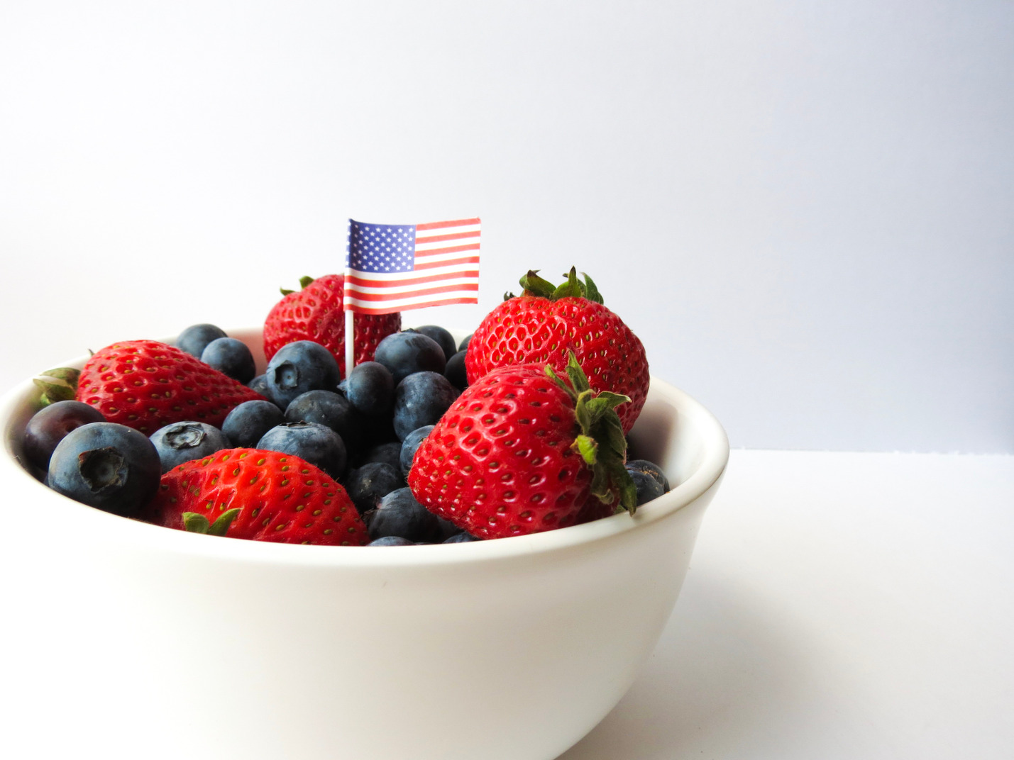 Berries with american flag