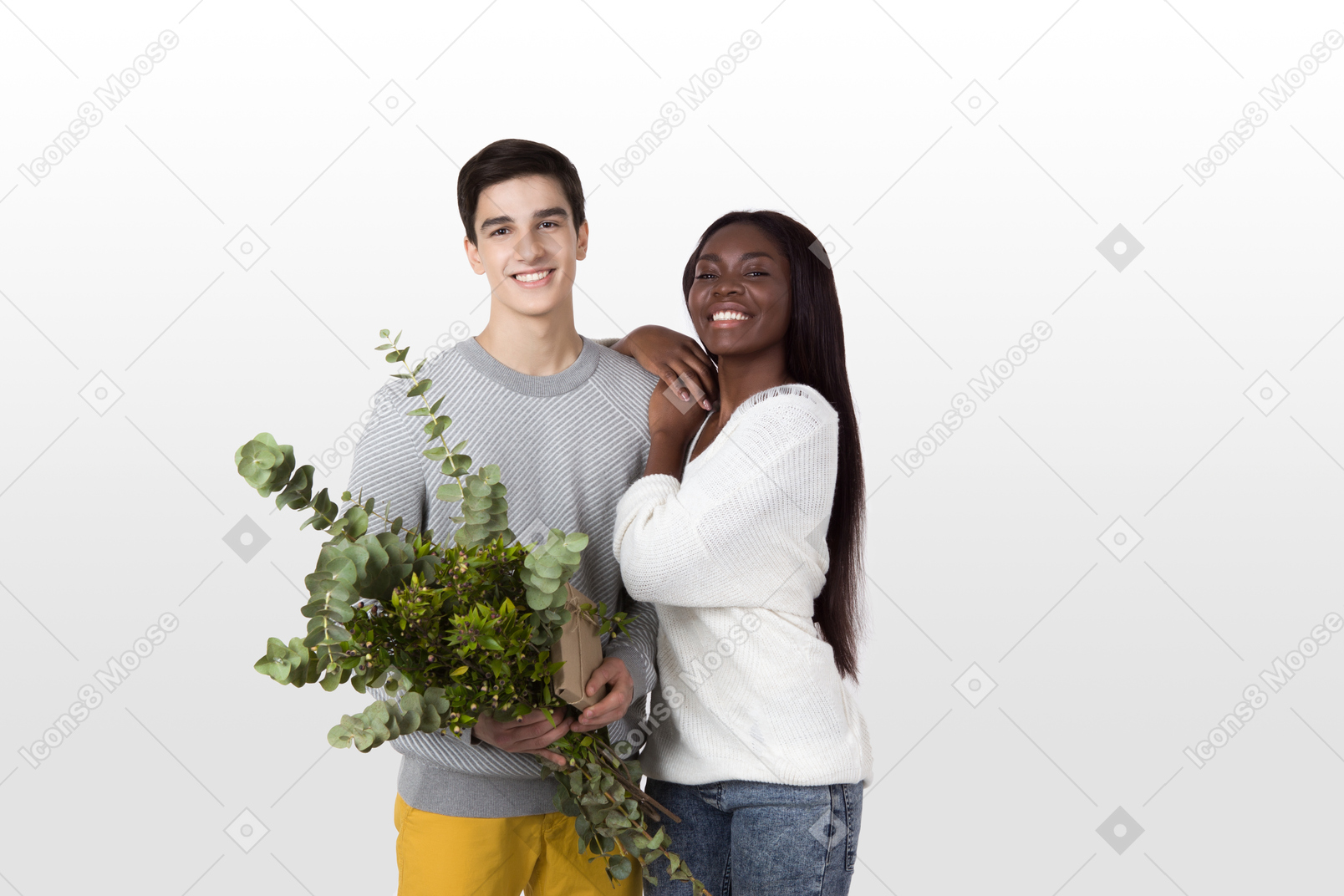 Interracial couple: white man and black woman