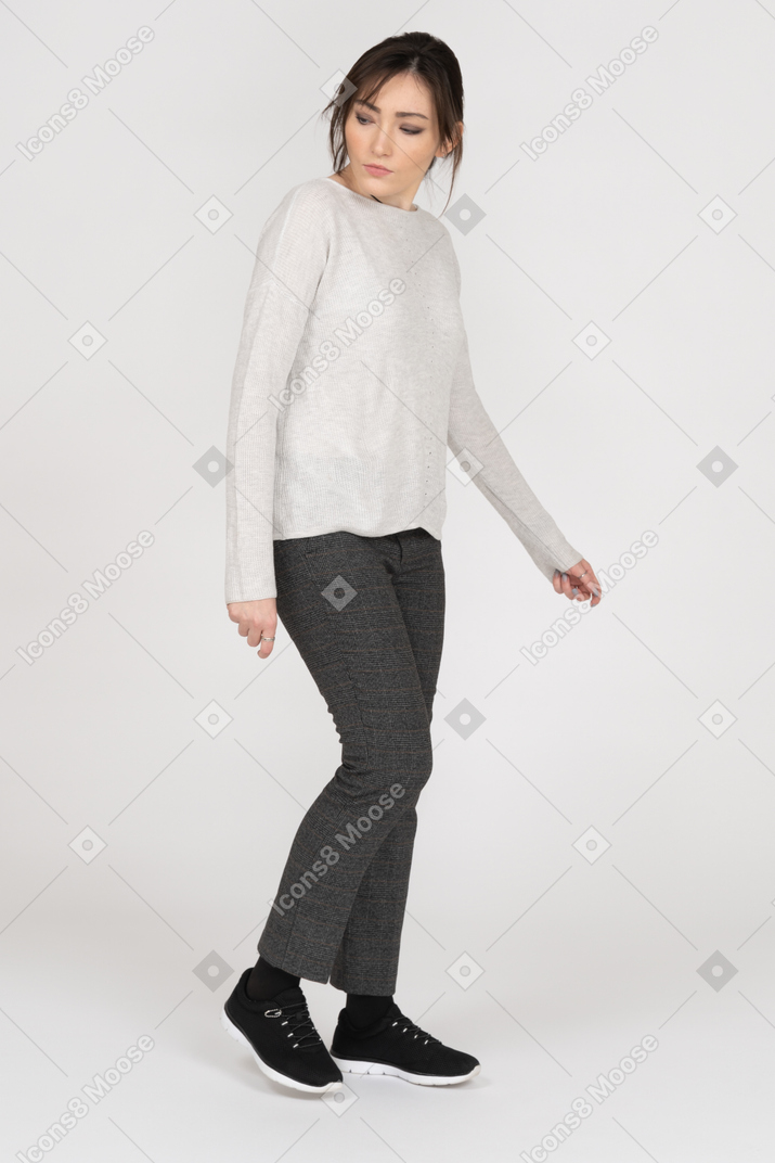 Portrait of a caucasian female in casual clothing