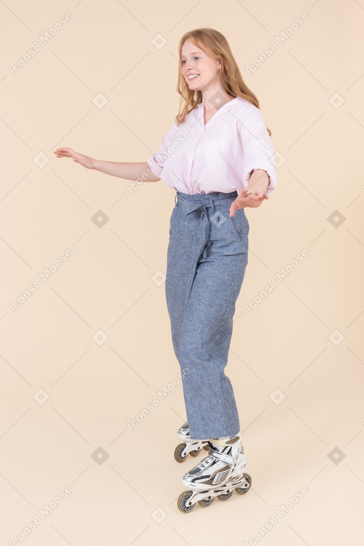 Very unsure to stand on rollerblades for the first time