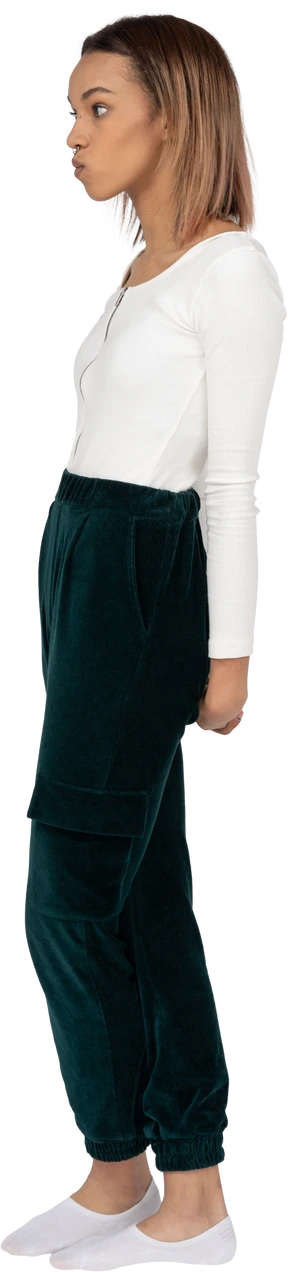 Woman in casual clothes standing