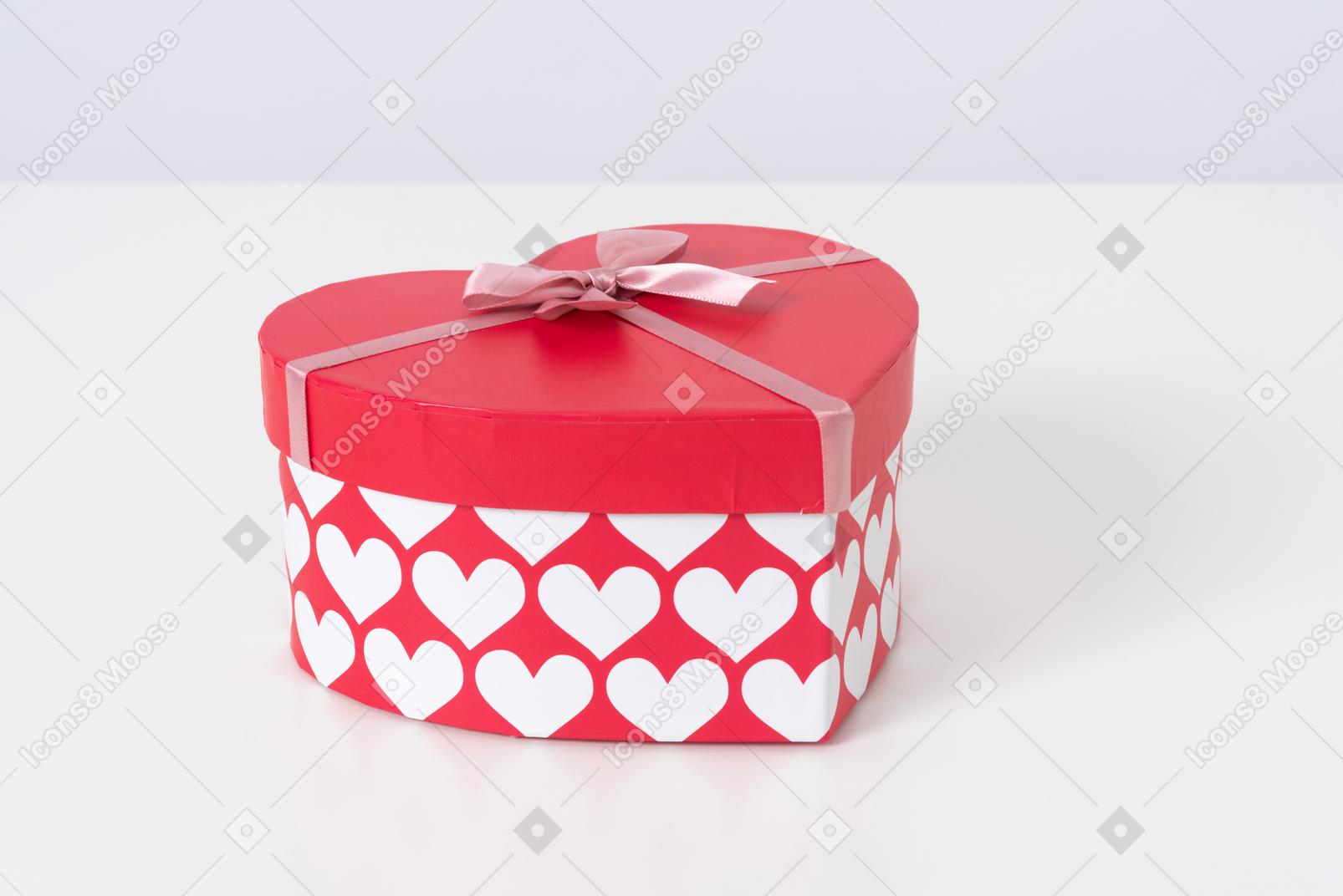 Pink gift box on a white background