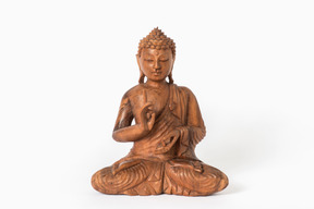 Buddha statue on white background