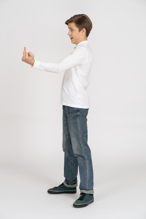 Young man in casual clothes standing