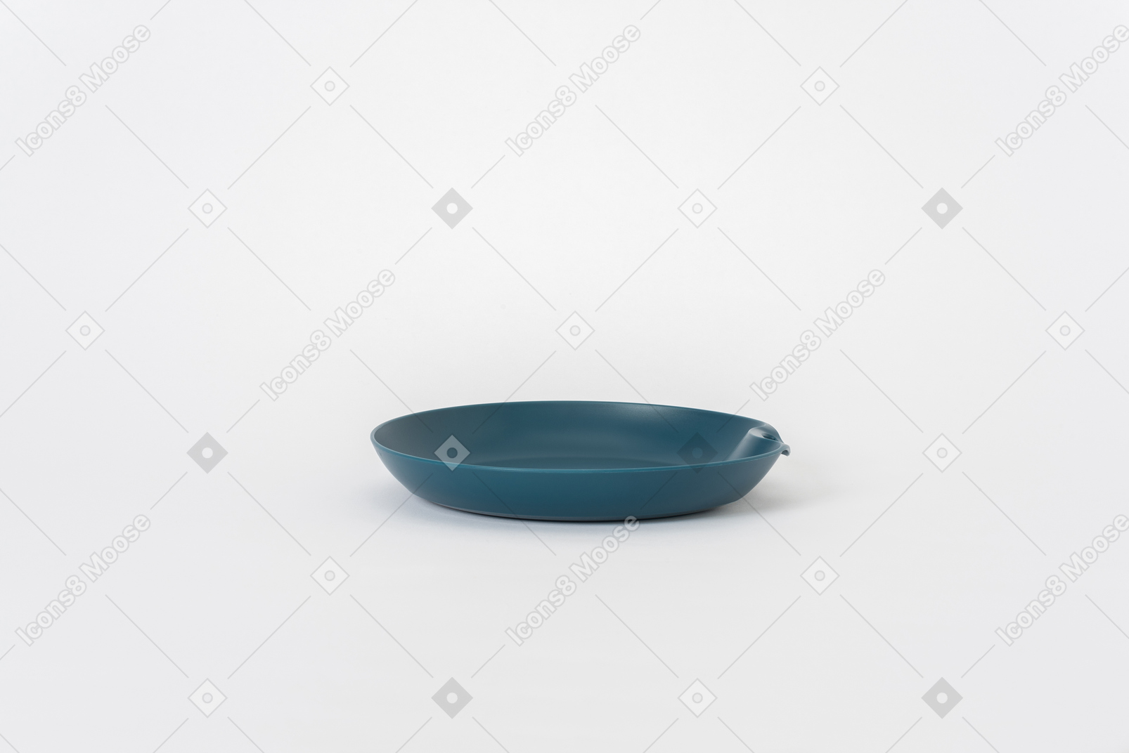 Plastic black plate on a white background