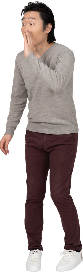 Man in casual clothes posing